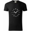 Matematické hodiny - Tričko z organickej bavlny - 2XL ( Čierna )