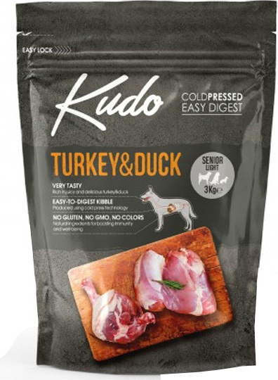 Kudo Dog LG Senior&Light All Size Turkey & Duck 3 kg