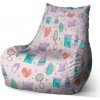 Sablio Sedací vak Bean Hrkálka a čiapočky - 60 x 70 x 70 cm