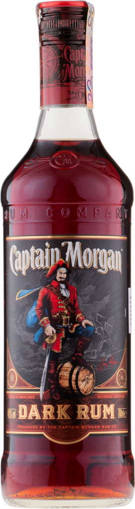 Captain Morgan Dark Rum 40% 0,7 l (čistá fľaša)