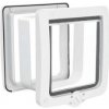 Dvierka mačka XL plast 4P s tunelom 24x28cm Biela TR