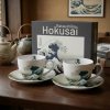 Porcelánové šálky na kávu a čaj s tanierikmi DUO ART GALLERY THE GREAT WAVE BY HOKUSAI 280 ml 2 ks.