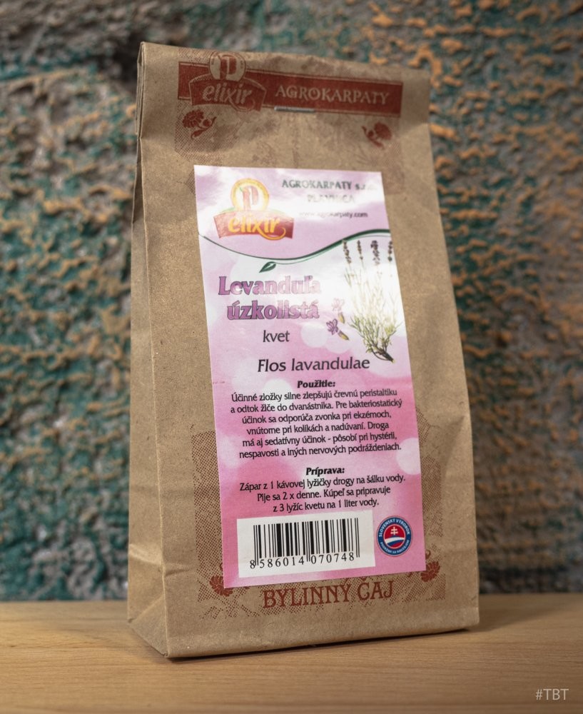 Agrokarpaty LEVANDULA ÚZKOLISTÁ kvet bylinný čaj 30 g