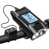 LAMPA NA BICYKEL 3v1 LED OSVETLENIE NA BICYKEL KLAKSON ZVONČEK POČÍTADLO PILOT