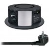 Zásuvka vysúvacia 2m/3z+USB A+C +Wireless 10W SOLIGHT PP120CW-PD20-B čierna