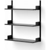 New Works Policová zostava Wall Shelf 900, black ash/black
