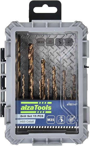 AlzaTools Cobalt Drill Bits Set 15PCS AT-CDBS15