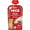 MOGLi bio višňová kapsička so slivkami, jablkom, banánom a ovsenými vločkami s certifikáciou Demeter