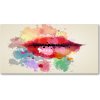 Foto obraz sklo tvrzené farebná ústa 100x50 cm