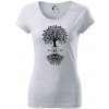 Narodeninový strom 50 - Dámske tričko Pure - M ( Svetlosivý melír )
