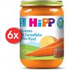HiPP BIO Mrkva, zemiaky a hovädzie mäso 6× 190 g