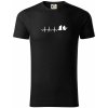 EKG hasiči - Tričko z organickej bavlny - 2XL ( Čierna )