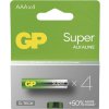 Alkalická batéria GP Super LR03 (AAA), 4 ks 4ks B01114