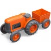 Green Toys Traktor s vlečkou oranžový
