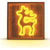 Neónový drevený rám LED DEER teplá biela FLNW01 Forever Light