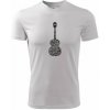 Gitara - názvy hudobných štýlov - Pánske tričko Fantasy športové - 2XL ( Biela )