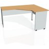 Hobis Pracovný stôl Gate, ergo, ľavý, 160x75,5x120 cm, buk/sivá