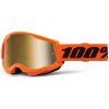 100% MX Okuliare 100% STRATA 2 Neon Orange - Mirror Gold lens