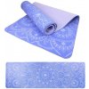Podložka LIFEFIT® YOGA MAT MANDALA DUO, 183x58x0,6cm, modrá