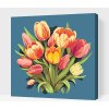 Vymalujsisam.sk Maľovanie podľa čísiel - Kytica tulipánov Veľkosť: 50x50cm, Rám: Na kartónovej doske