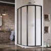 Ravak Supernova sprchovací kút 90x90 cm polkruhová čierna matné/vzorované sklo 3117O302ZG