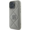 DKNY PU Leather Quilted Stack Logo Apple iPhone 16 Pro DKHCP16LPQDSLG sivý