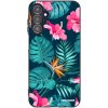Picasee silikonový černý obal pro Samsung Galaxy A15 A156B 5G - Pink Monstera