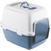 STEFANPLAST Cathy Comfort Krytá mačacia toaleta s filtrom a lopatkou modrá/biela 58x45x48cm white blue
