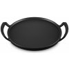 Panvica na prípravu na ohni na pizzu BBQ 35 cm, čierna, liatina, Le Creuset