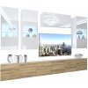 Obývacia stena Belini Premium Full Version biely lesk / dub sonoma + LED osvetlenie Nexum 77 Výrobca