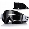 OKULIARE ČIERNE SVETLÉ SKLO NA MOTOR CROSS ŠTVORKOLKA ATV