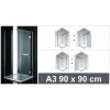Aquatek CRYSTAL CRYSTALA3CH9062 (Sprchový kút Aquatek s krídlovými dverami)