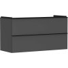 HANSGROHE Xelu Q závesná skrinka pod umývadlo, 2 zásuvky, 1180 x 475 x 605 mm, diamantová matná sivá, rukoväť matná čierna, 54036670