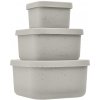 KikkaBoo Súprava boxov na desiatu 3 ks Platinum Silicone Sand