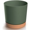 PROSPERPLAST Kvetináč TUBO PM 19,9cm tmavě zelený naturo
