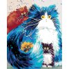 ZUTY Maľovanie podľa čísel - CHLPATÉ FAREBNÉ MAČKY Rámovanie: vypnuté plátno na rám, Rozmer: 80x100 cm