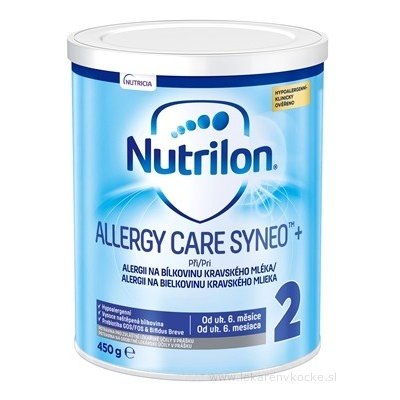 Nutrilon 2 ALLERGY CARE SYNEO + mliečna výživa v prášku (od uk. 6. mesiaca) 1x450 g