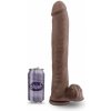 Realistické dildo Blush Au Naturel Daddy 14″ hnedé, telové dual density dildo 35 x 5,9 cm.
