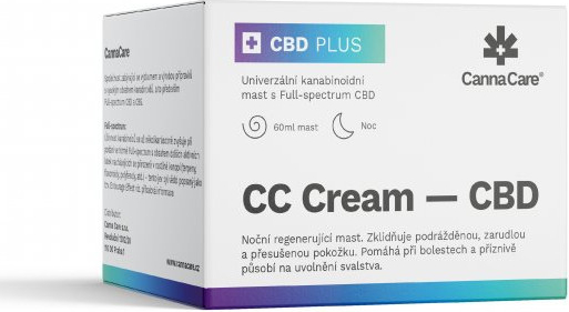 CannaCare Nočná konopná masť CC Cream s CBD 60 ml