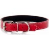 Kožený obojok JK Classic pre psov, 2,5×55 cm, červený