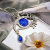 QUEEN náhrdelník Eye Dark Blue Silver 1000918