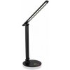 GLOBO 58445B GERALDO stolové svietidlo LED V500mm 5W/538lm 2700+6500+4000K čierna, biela, adaptér, USB kábel, RGB podsvietenie