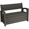 KETER OTTER BENCH, antracitová (259122) - plastová záhradná lavička