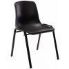 Design-Shop Stohovateľná plastová stolička Nowra - Čierna
