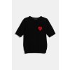 SVETER KARL LAGERFELD HEARTS SSLV KNIT TOP BLACK