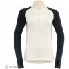 Devold Expedition Merino Silk Zip dámske tričko, ink/offwhite M