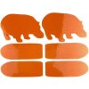 Samolepky reflexné ShamanRacing set hroch 6ks oranžové