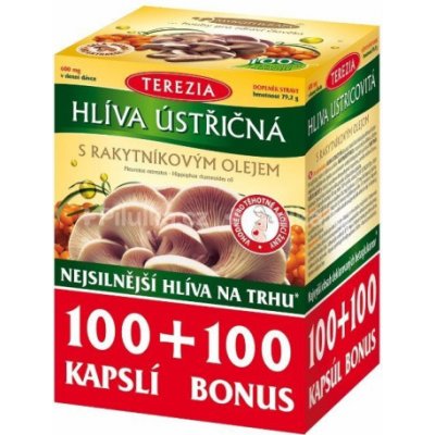 Terezia Company Hliva ustricová s rakytníkovým olejom 100 + 100 kapsúl