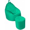 Lehárko sedací vak - Vajce a taburet Štandard - zelená