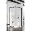 RAVAK PSKK3-100 štvrťkruhový sprchový kút, black+transparent 97 -99,5 x 97 -99,5 x 190 cm 376AA300Z1